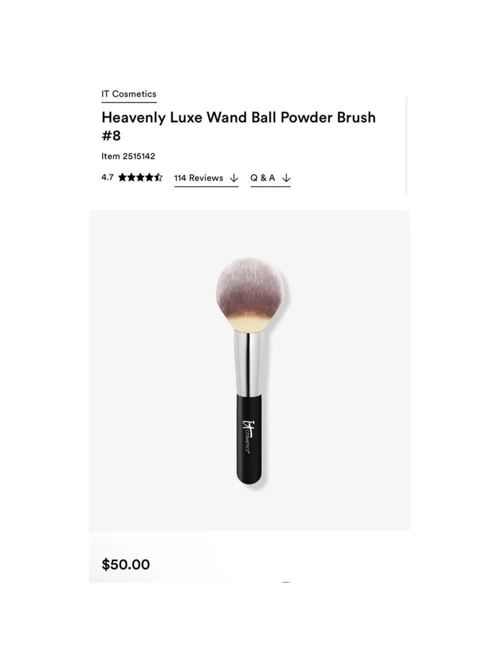 IT Cosmetics Heavenly Luxe Wand Ball Powder Brush #8